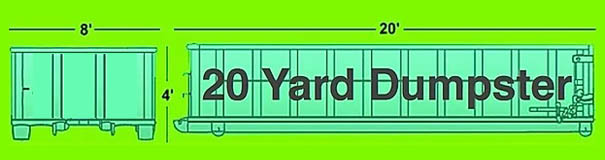20 yard dumpster size